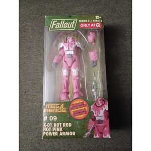 Fallout X-01 HOT ROD PINK POWER ARMOR 09 SERIES 2 TARGET MEGA MERGE BETHESDA 76